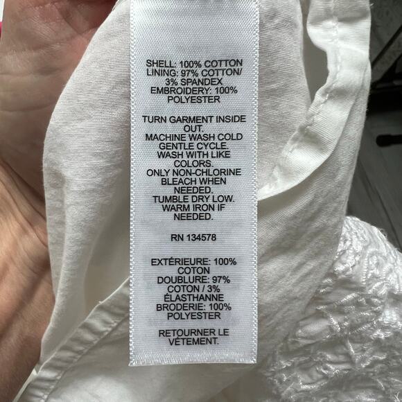 Vineyard Vines Island White Eyelet Tiered Dress Small - Picture 4 of 4